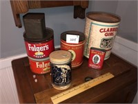 Vintage Coffee & Tobacco Tins (7 Pcs)