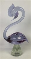 Murano Style Art Glass Bird Scupture