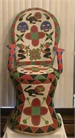 African Beaded Yoruba Chair