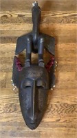 Carved Bird & Character Tribal Mask