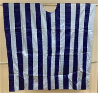 Blue & White Stripe African Print Kaftan