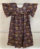 Wide Collar African Print Dress