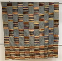 African Kente Cloth Handmade Quilt Top