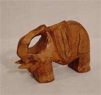 Hand Carved Solid Wooden African Elephant 1