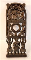 Carved African Figures Panel