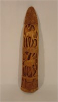 Wooden Hand Carved Animal Wall Hanging