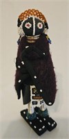 Beaded African Ndebele Doll Black Cape