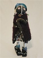 Beaded African Ndebele Doll Black Cape