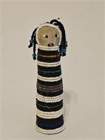 Beaded African Ndebele Doll Black & White