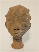 Ashanti Akan Ghana Pottery Memorial Head