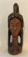 Carved African Woman Bust