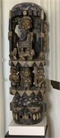 Carved African Tribal Chief Warriors Tribe &