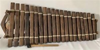 Antique African Xylophone With Gourds