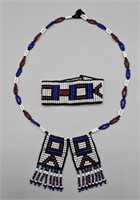 African Zulu Beaded Necklace and Bracelet