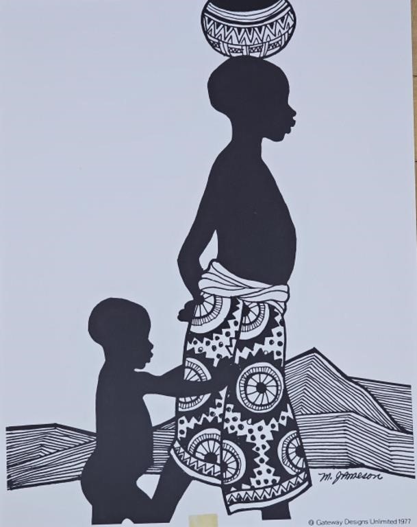 African Tribal Art Print 1977