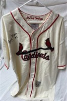 Signed Terry Moore Cardinals jersey