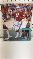 Jim Hart signed photo and trading card