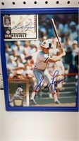 HOF Fred Lynn autograph picture, and card