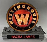 WESTINGHOUSE MAZDA LAMPS LIGHTED DISPLAY