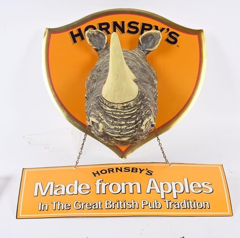 HORNSBY'S RHINO HEAD SIGN