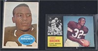 1960 & 62 TOPPS #23-#28 JIM BROWN CARDS