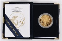 2007 AMERICAN GOLD BUFFALO $50.00 1 OZ COIN PROOF