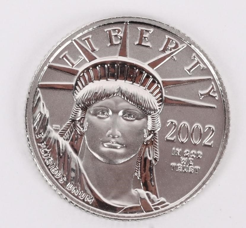2002 PLATINUM $10.00 1/10 OZ COIN