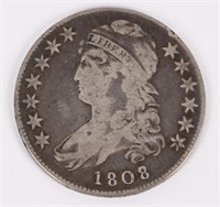 1808/7 CAPPED BUST SILVER HALF DOLLAR