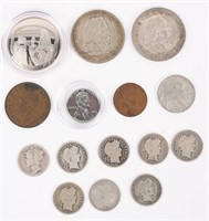 MIXED LOT OF COINS, SILVER and MORE