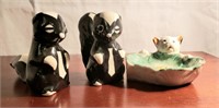Animal ceramic figurines