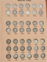 76 - MERCURY SILVER DIMES COMPLETE EXCEPT 1916-D