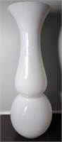 Oversized White Glass Vase (Poland)