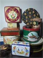 Large Collection of Vintage Tin Canisters