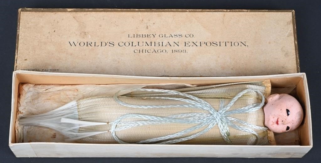 1893 Columbian Exposition LIBBEY GLASS DOLL in Box
