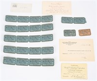 1893 Columbian Exposition 24 RETURN PASSES & COMPS