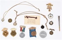 1893 Columbian Exposition 15 TOKENS  BADGES FOBS