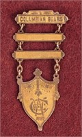 1893 World's Fair COLUMBIAN GUARD GOLD BADGE