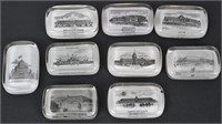 1893 World's Fair 9 CASED GLASS PAPEWEIGHTS Barnes