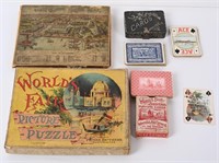 1893 World's Fair PUZZLE & PLAYING CARDS
