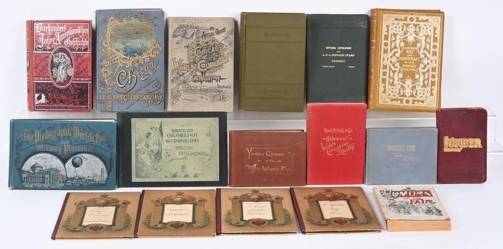1893 World's Fair 16 BOOKS REPORTS & VIEW BOOKS