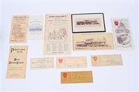 1893 World's Fair 9 RR & SHIP TICKETS TRAIN PHOTOS