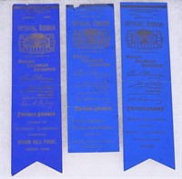 1893 Columbian Exposition 3 PAPER AWARD RIBBONS