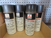 8 grey spray cans
