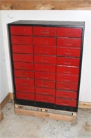 27 Drawer Metal Storage Cabinet & Hardware