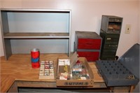 Metal Shop Hardware Boxes & Metal Table Top Shelf
