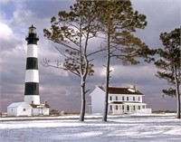 Bodie Island Lighthouse in the Snow Bruce Roberts