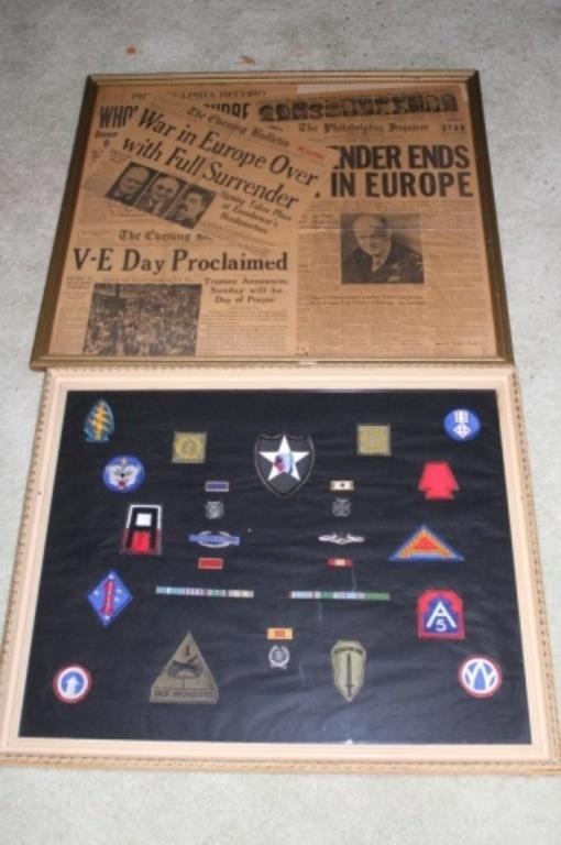 Vintage Military Items & Political Newspapers