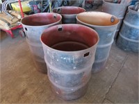 4 qty 55 gallon steel drums