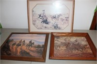 3 Western Cowboy Prints