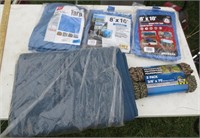 New poly rope, tarps, packing blanket